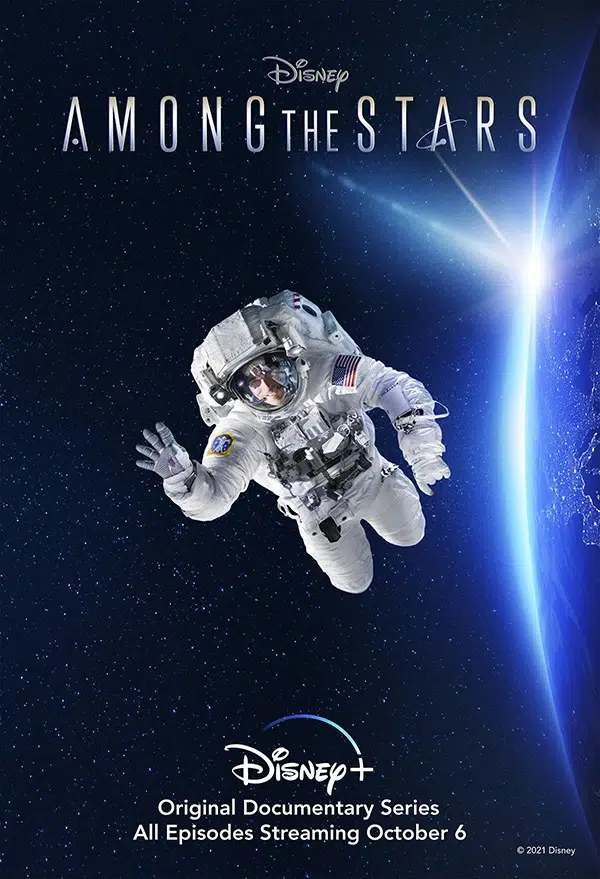 Among The Stars on Disney+ Cover of the Disney+ television series "Among The Stars" with Chris Cassidy