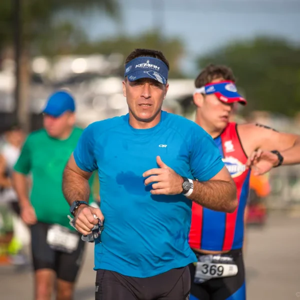 Chris Cassidy running during the 2016 Kemah Triathlon Chris Cassidy running during the 2016 Kemah Triathlon