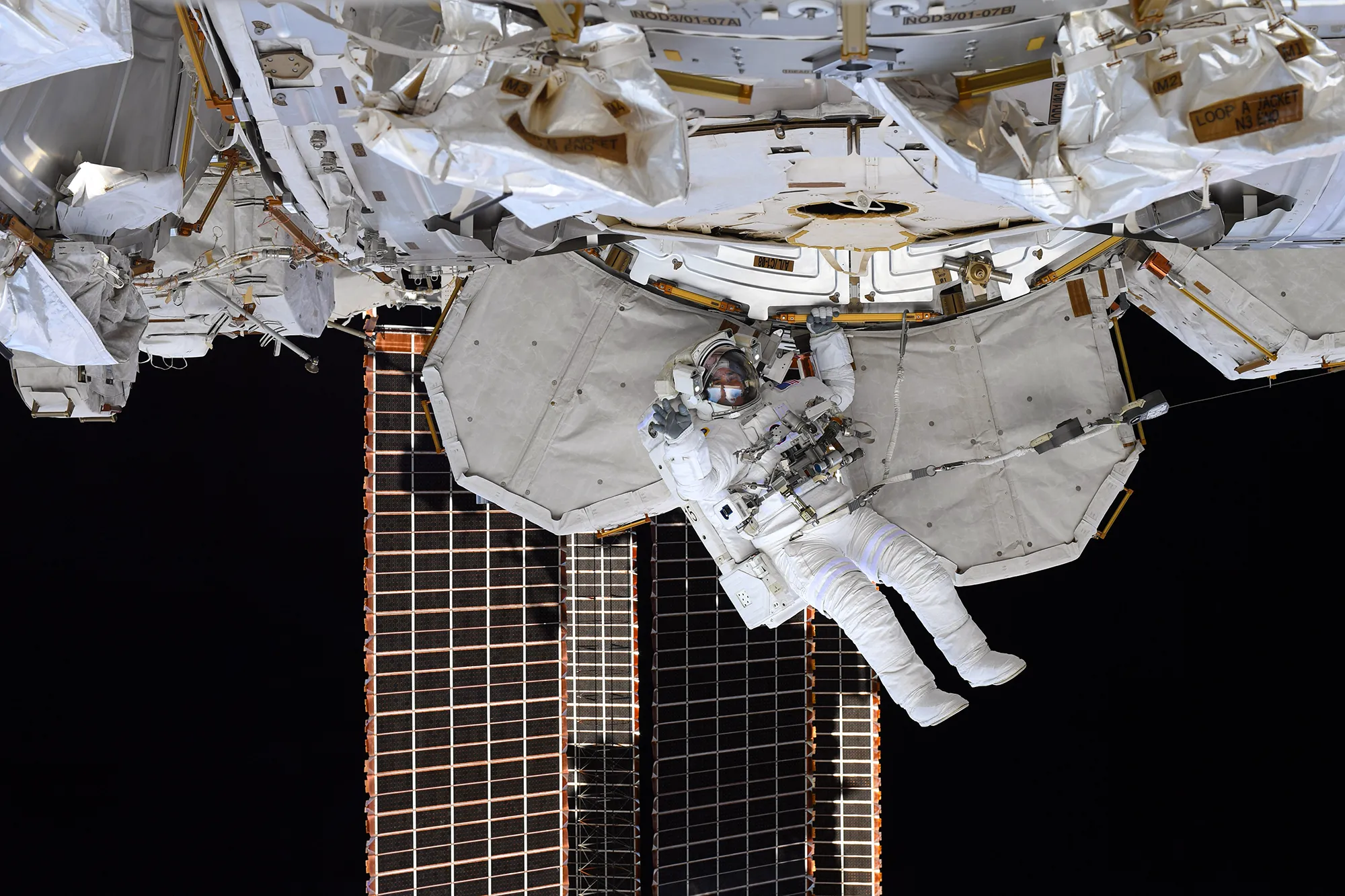 EVA Spacewalk Chris Cassidy during EVA spacewalk